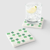 St. Patrick Day Irish Green Shamrocks Stenen Onderzetter (Zijkant)