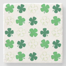 St. Patrick Day Irish Green Shamrocks Stenen Onderzetter