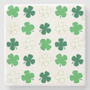 St. Patrick Day Irish Green Shamrocks Stenen Onderzetter