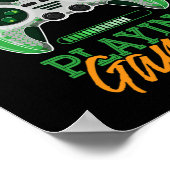 St Patrick Day Irish Kinderen Gamer P is voor het Poster (Hoek)