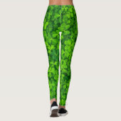 St. Patrick Day Irish Shamrock Clovers Green Leggings (Achterkant)