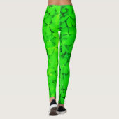 St. Patrick Day Irish Shamrock Clovers Green Leggings (Achterkant)