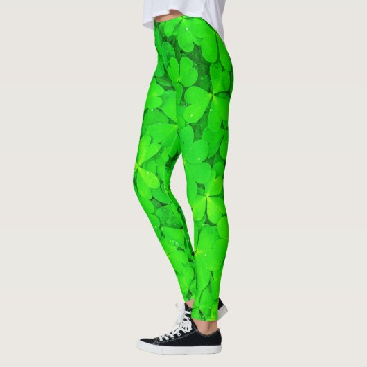 St. Patrick Day Irish Shamrock Clovers Green Leggings (Links)