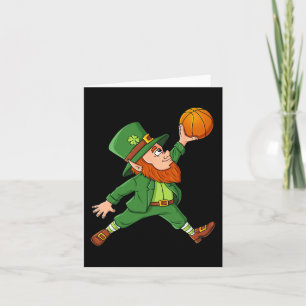 St Patrick Day Leprechaun Basketball Lucky Boys G Kaart