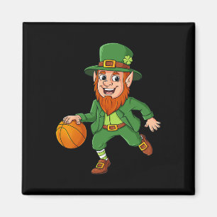 St Patrick Day Leprechaun Basketball Lucky Boys G Magneet