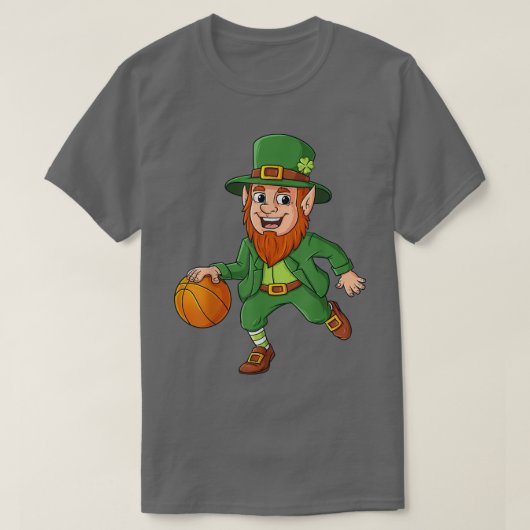 St Patrick Day Leprechaun Basketball Lucky Boys G T-shirt (Design voorkant)