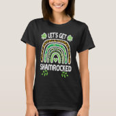 St Patrick Day Lets Get Shamrock Leopard Rainbow T-shirt (Voorkant)