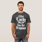 St Patrick Day Lucky Couple Pregnancy Green T-shirt (Voorkant volledig)
