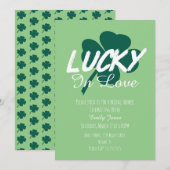 St Patrick Day Lucky in Love Green Vrijgezellenfee Kaart (Voorkant / Achterkant)