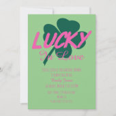St Patrick Day Lucky Pink Bridal Shower Kaart (Voorkant)