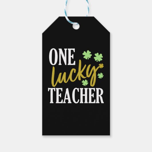 St Patrick Day Lucky Teacher Cadeaulabel (Voorkant)