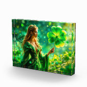 St Patrick Day mystieke prinses klaver magie Fotoblokken (Rechts)