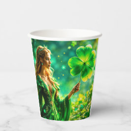St Patrick Day mystieke prinses klaver magie Papieren Bekers