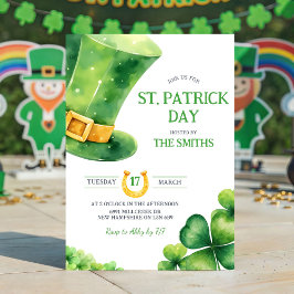 St. Patrick Day Party Invitation Kaart