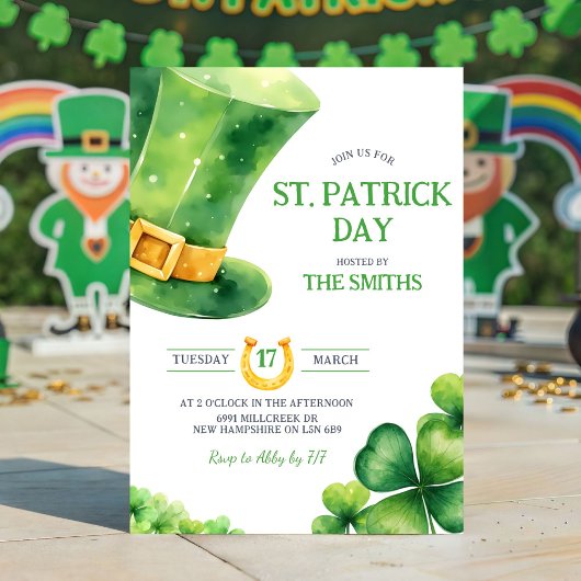 St. Patrick Day Party Invitation Kaart