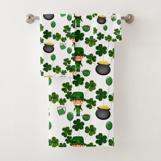 St. Patrick Day Pattern Bad Handdoek (Insitu)