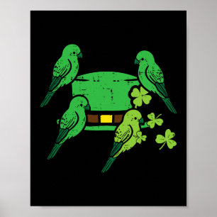 St Patrick Day Pet Birds Saint Paddys Kardinale Ma Poster