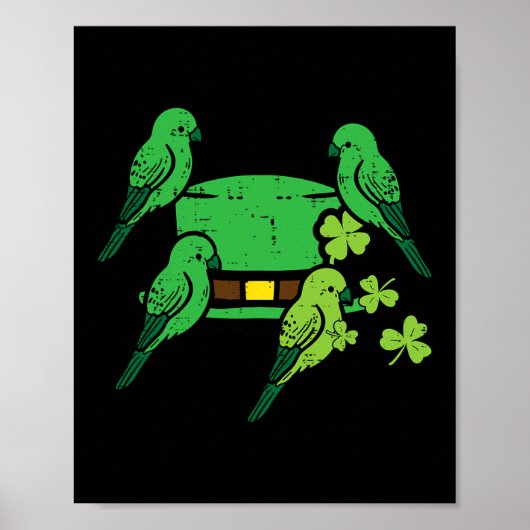 St Patrick Day Pet Birds Saint Paddys Kardinale Ma Poster (Voorkant)