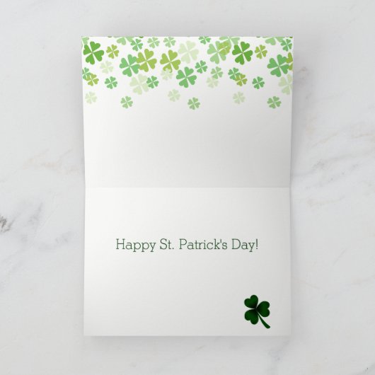 St. Patrick Day Red Smooth Dachshund Kaart (Binnen)