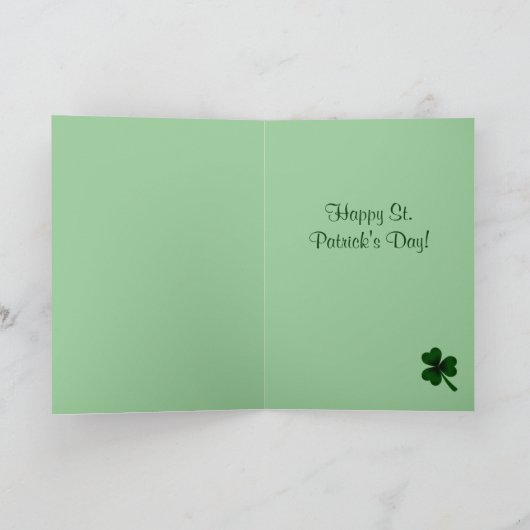 St. Patrick Day Red Smooth Dachshund Pet Kaart (Binnen)