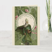 St. Patrick Day Shamrock Bishop Religious Kaart (Voorkant)