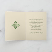 St. Patrick Day Shamrock Bishop Religious Kaart (Binnen)