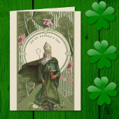 St. Patrick Day Shamrock Bishop Religious Kaart