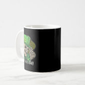 St. Patrick Day Skeleton Clover Fun Sarcastisch Koffiemok (Voorkant links)
