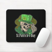St. Patrick Day Skeleton Clover Fun Sarcastisch Muismat (Met muis)
