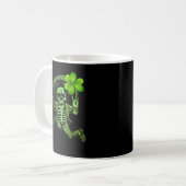 St. Patrick Day Skeleton Drinking Wine Clover Sham Koffiemok (Voorkant links)