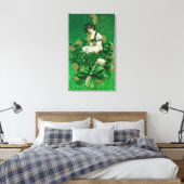 St. Patrick Day Souvenir Woman op Clover Scene Canvas Afdruk (Insitu (Slaapkamer))