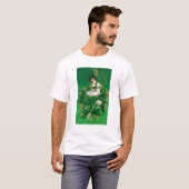 St. Patrick Day Souvenir Woman op Clover Scene T-shirt (Voorkant volledig)