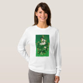 St. Patrick Day Souvenir Woman op Clover Scene T-shirt (Voorkant volledig)