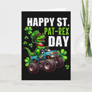 St Patrick Day T-rex Monster Truck Kaart
