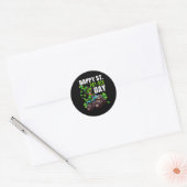 St Patrick Day T-Rex Monster Truck Ronde Sticker (Envelop)
