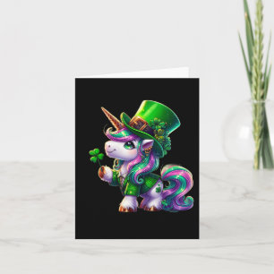St Patrick Day T-shirts Ierse Eenhoorn Meisjes Kin Kaart