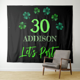 St Patrick Day Verjaardag Lets feest achtergrond Wandkleed