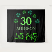 St Patrick Day Verjaardag Lets feest achtergrond Wandkleed (Voorkant (horizontaal))