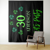 St Patrick Day Verjaardag Lets feest achtergrond Wandkleed (In situ)