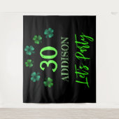 St Patrick Day Verjaardag Lets feest achtergrond Wandkleed (Voorkant)