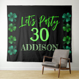 St Patrick Day Verjaardag Lets feest achtergrond Wandkleed