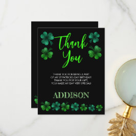 St Patrick Day Verjaardag Lets party shamrock Bedankkaart