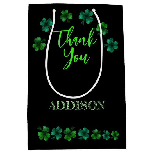 St Patrick Day Verjaardag Lets party shamrock Medium Cadeauzakje (Voorkant)
