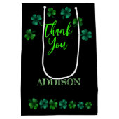 St Patrick Day Verjaardag Lets party shamrock Medium Cadeauzakje (Achterkant)