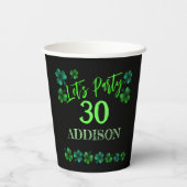 St Patrick Day Verjaardag Lets party shamrock Papieren Bekers (Achterkant)