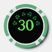 St Patrick Day Verjaardagsfeest shamrock Dank u Poker Chips (Achterkant)