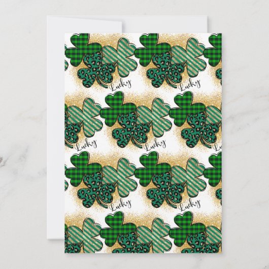 St Patrick Day verjaardagsfeestje Kaart (Achterkant)