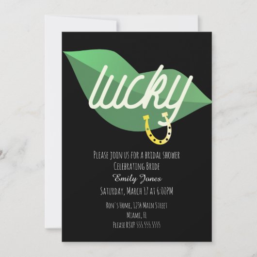 St Patrick Day Vrijgezellenfeest Lip Uitnodiging (Voorkant)