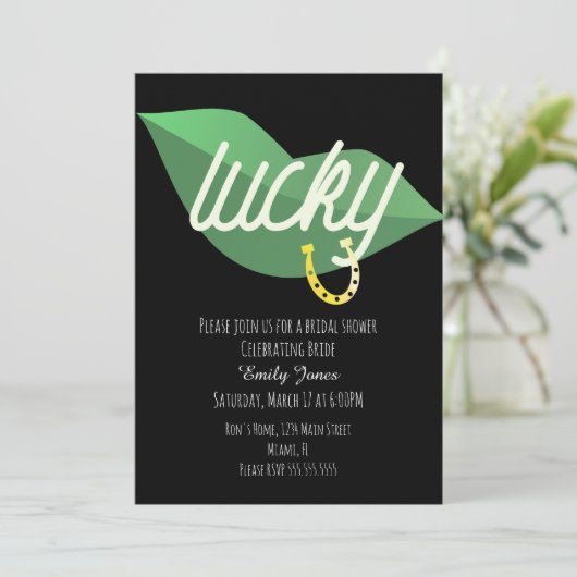 St Patrick Day Vrijgezellenfeest Lip Uitnodiging (Staand voorkant)