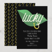 St Patrick Day Vrijgezellenfeest Lip Uitnodiging (Voorkant / Achterkant)